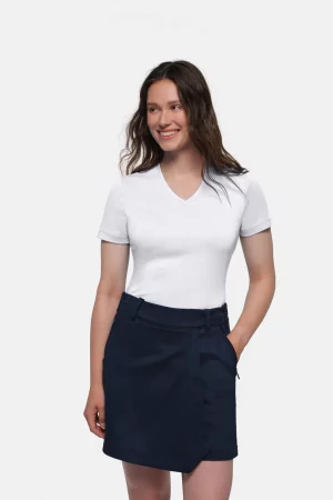 NO. 169 – HAKRO COTTON TEC® Damen V-Shirt - 001 weiß