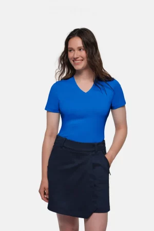 NO. 169 – HAKRO COTTON TEC® Damen V-Shirt - 010 royalblau
