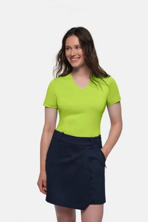 NO. 169 – HAKRO COTTON TEC® Damen V-Shirt - 040 kiwi