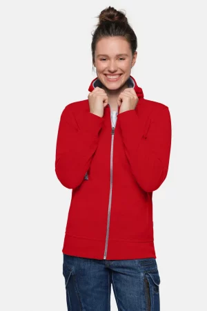 NO. 255 – HAKRO Damen Kapuzenjacke Bonded ECO - 002 rot