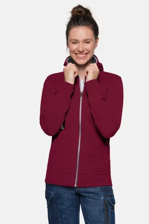 NO. 255 – HAKRO Damen Kapuzenjacke Bonded ECO - 017 weinrot