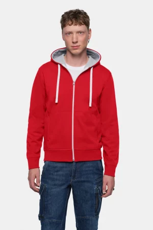 NO. 455 – HAKRO Kapuzenjacke Bonded ECO - 002 rot