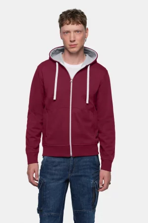 NO. 455 – HAKRO Kapuzenjacke Bonded ECO - 017 weinrot