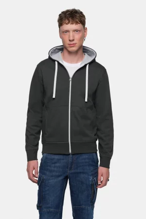 NO. 455 – HAKRO Kapuzenjacke Bonded ECO - 064 karbongrau